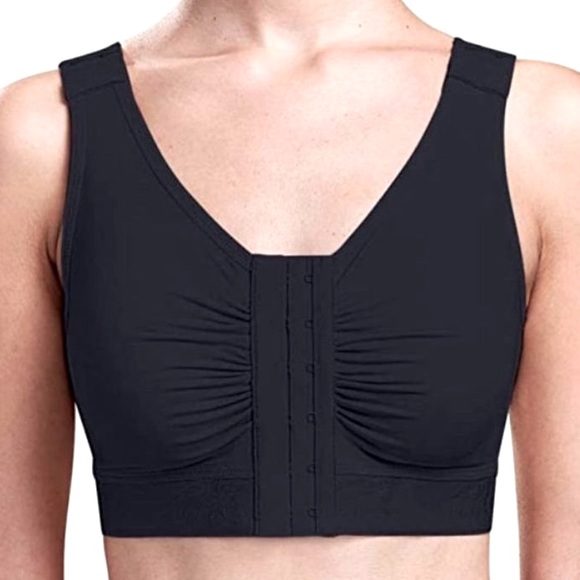 Marena Recovery Post Surgery Compression Bra Size Large 3840 Black *Price Firm* - Picture 1 of 4